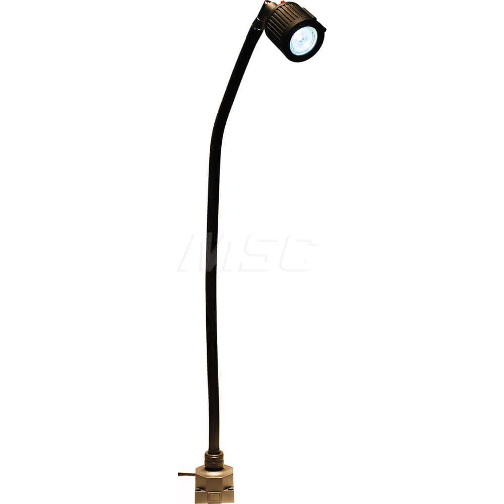 Sunnex Lighting - Task Lights; Fixture Type: General Purpose ; Color: Black ; Lamp Type: MR16 ; Mounting Type: Base Mount ; Adjustable Arm Type: Gooseneck ; Arm Length (mm): 685 - Exact Tooling