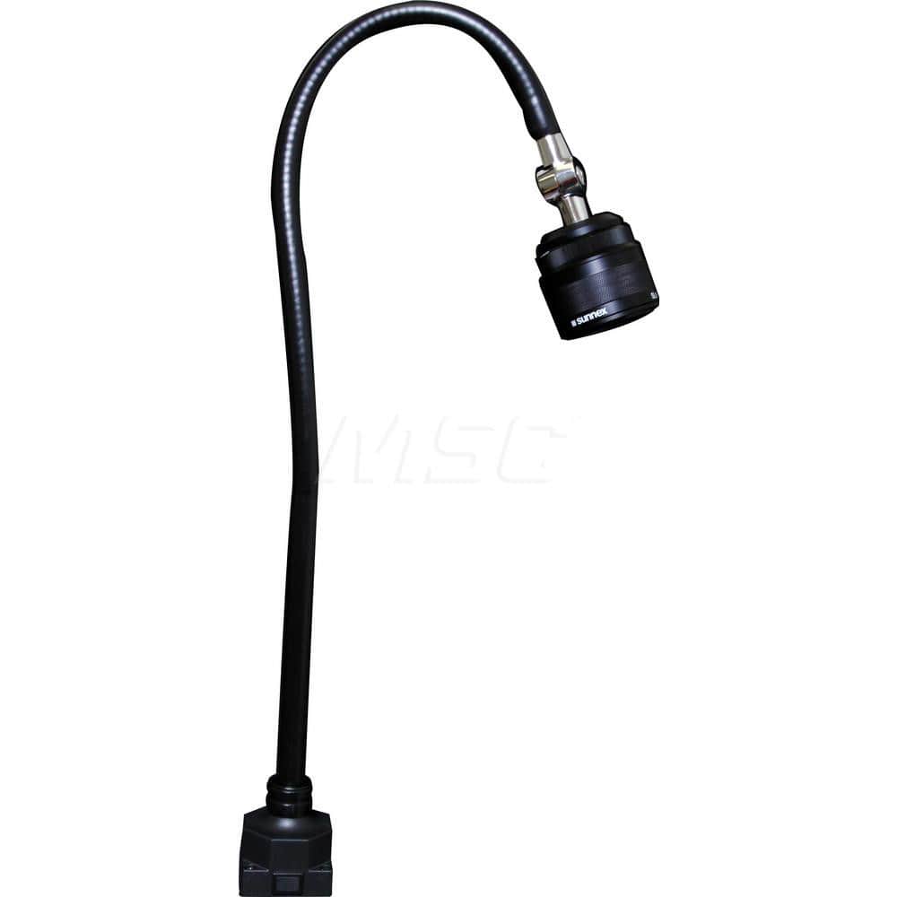 Sunnex Lighting - Task Lights; Fixture Type: General Purpose ; Color: Black ; Lamp Type: Integrated LED ; Mounting Type: Base Mount ; Adjustable Arm Type: Gooseneck ; Arm Length (mm): 685 - Exact Tooling
