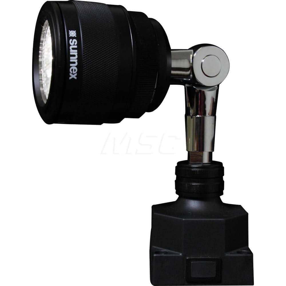 Sunnex Lighting - Task Lights; Fixture Type: General Purpose ; Color: Black ; Lamp Type: Integrated LED ; Mounting Type: Base Mount ; Adjustable Arm Type: Pivot ; Arm Length (mm): 63 - Exact Tooling