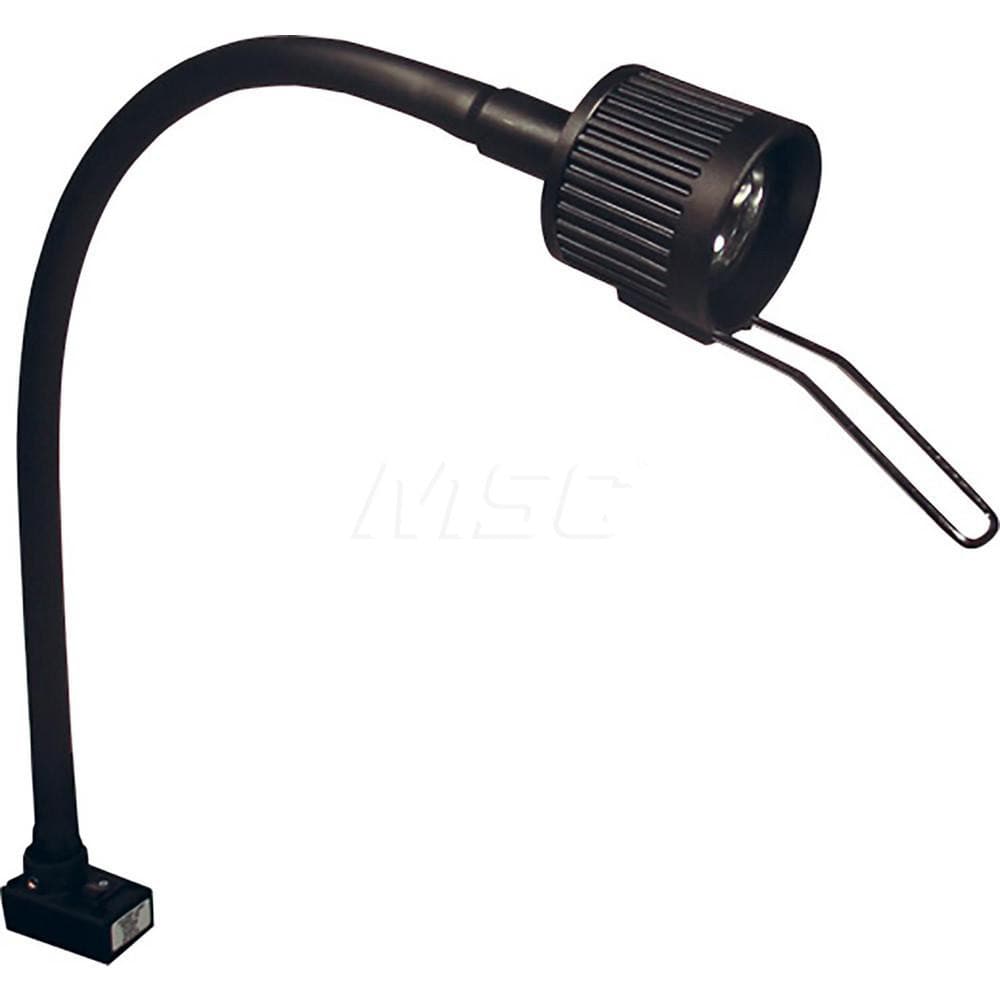 Sunnex Lighting - Task Lights; Fixture Type: General Purpose ; Color: Black ; Lamp Type: Halogen ; Mounting Type: Base Mount ; Adjustable Arm Type: Gooseneck ; Arm Length (mm): 500 - Exact Tooling