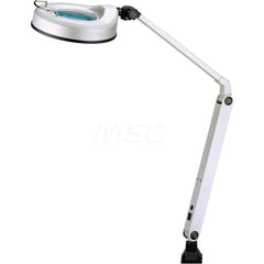 Sunnex Lighting - Task Lights; Fixture Type: Magnifying ; Color: Gray ; Lamp Type: Integrated LED ; Mounting Type: C-Clamp ; Adjustable Arm Type: Pivot ; Arm Length (mm): 880 - Exact Tooling