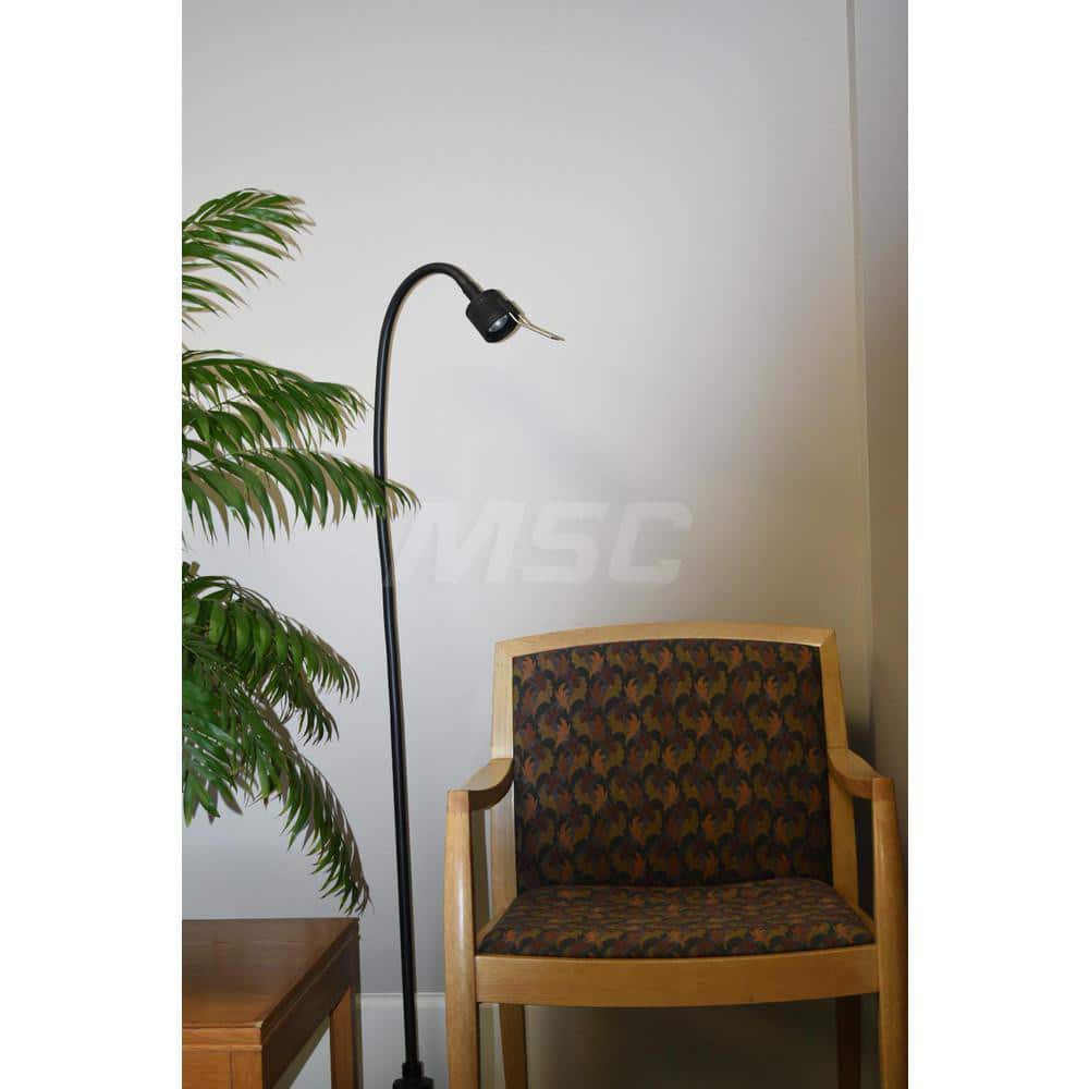 Sunnex Lighting - Task Lights; Fixture Type: Floor Lamp ; Color: Black ; Lamp Type: MR16 ; Mounting Type: Base Mount ; Adjustable Arm Type: Gooseneck ; Arm Length (mm): 1400 - Exact Tooling