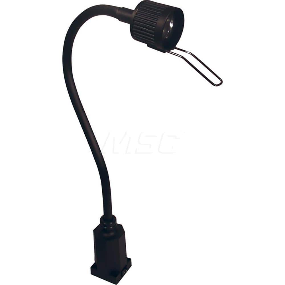 Sunnex Lighting - Task Lights; Fixture Type: General Purpose ; Color: Black ; Lamp Type: Halogen ; Mounting Type: Base Mount ; Adjustable Arm Type: Gooseneck ; Arm Length (mm): 500 - Exact Tooling