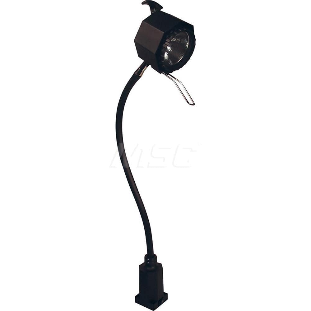 Sunnex Lighting - Task Lights; Fixture Type: General Purpose ; Color: Black ; Lamp Type: Halogen ; Mounting Type: Base Mount ; Adjustable Arm Type: Gooseneck ; Arm Length (mm): 500 - Exact Tooling