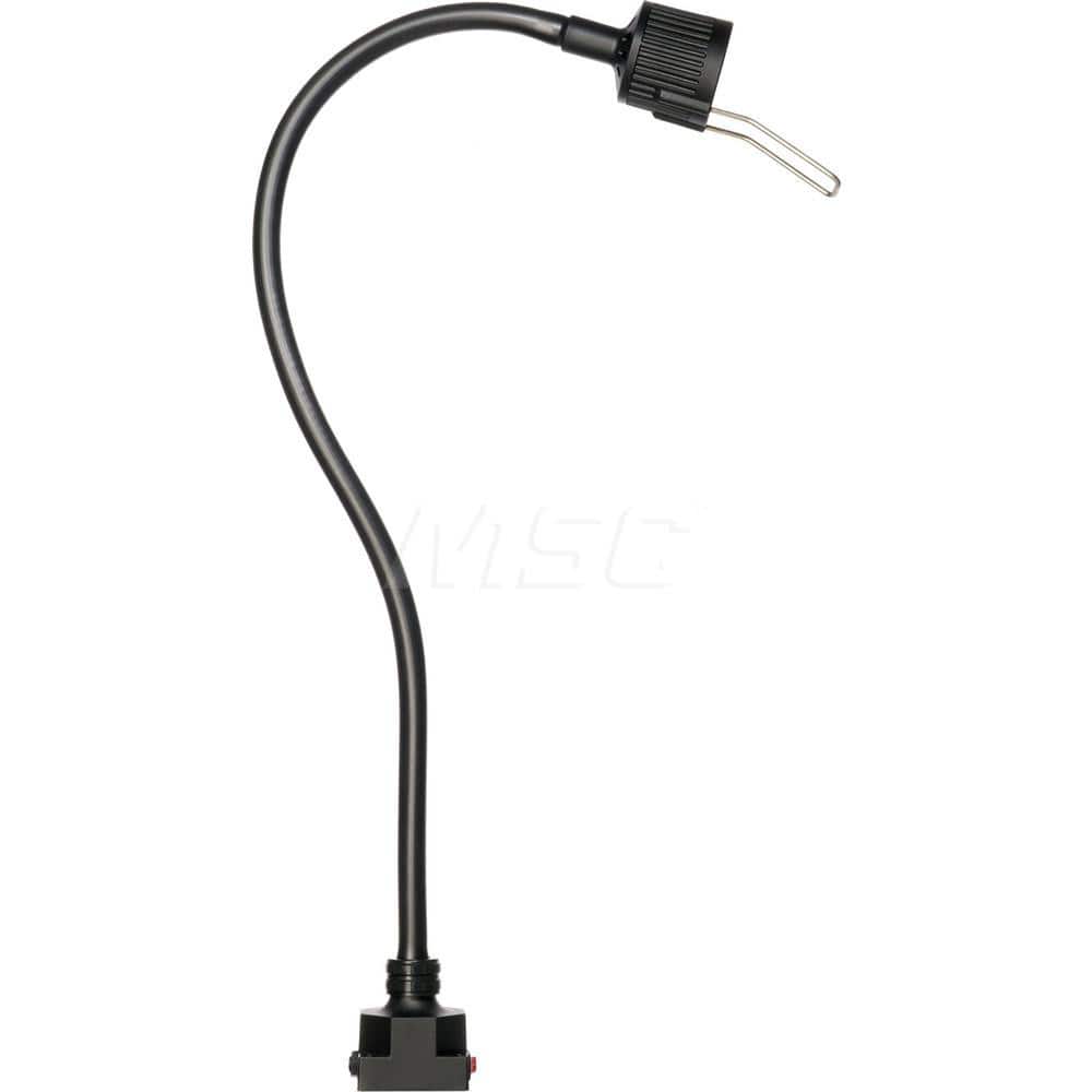 Sunnex Lighting - Task Lights; Fixture Type: General Purpose ; Color: Black ; Lamp Type: Halogen ; Mounting Type: Base Mount ; Adjustable Arm Type: Gooseneck ; Arm Length (mm): 685 - Exact Tooling