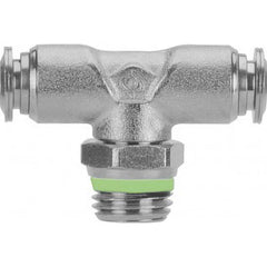 Aignep USA - Metal Push-To-Connect Tube Fittings; Type: Male Branch Tee Swivel ; Tube Outside Diameter (mm): 4 ; Maximum Working Pressure: 290.000 ; Connection Style: Push to Connect ; Connection Type: Push to Connect ; Material: 316L Stainless Steel - Exact Tooling