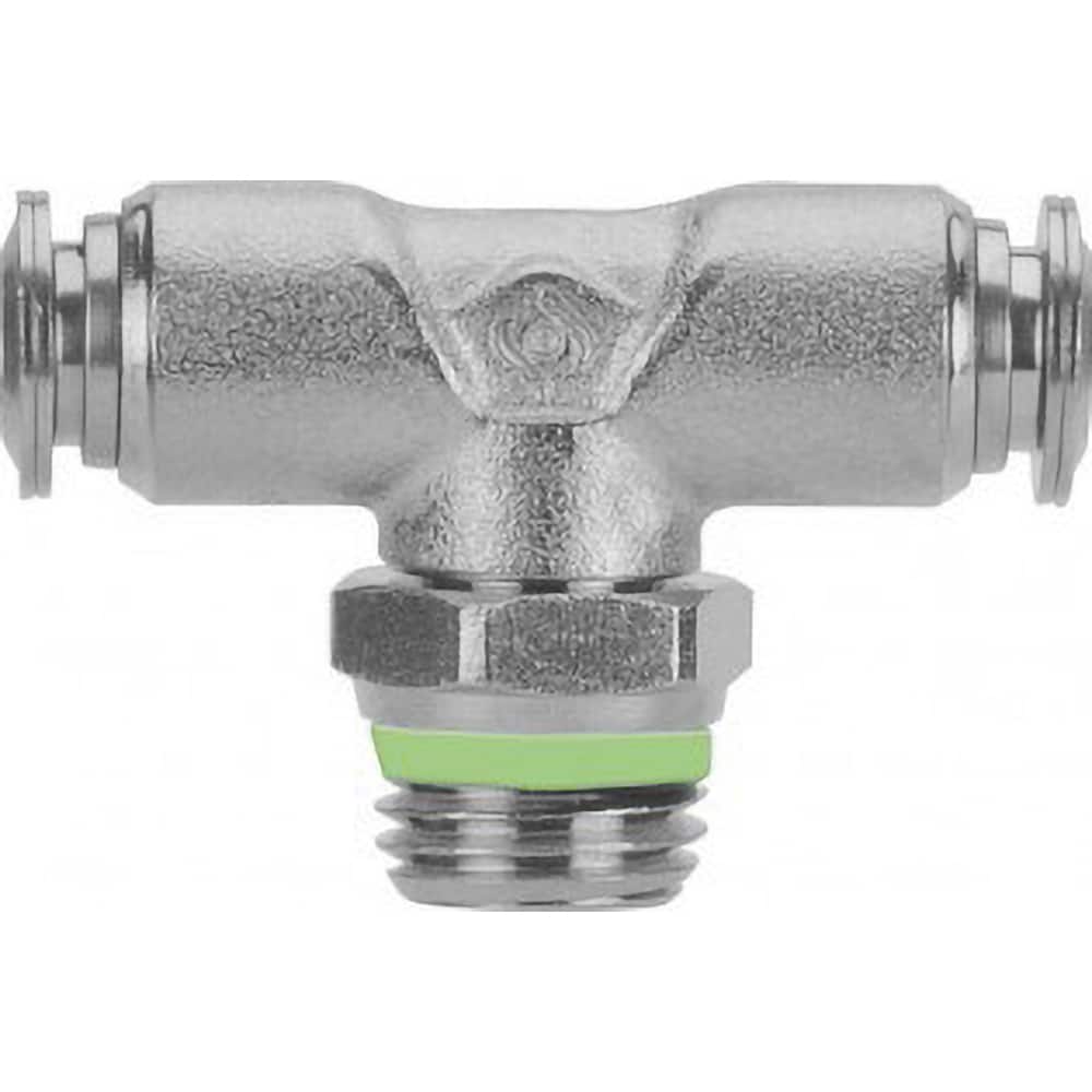 Aignep USA - Metal Push-To-Connect Tube Fittings; Type: Male Branch Tee Swivel ; Tube Outside Diameter (mm): 12 ; Maximum Working Pressure: 290.000 ; Connection Style: Push to Connect ; Connection Type: Push to Connect ; Material: 316L Stainless Steel - Exact Tooling