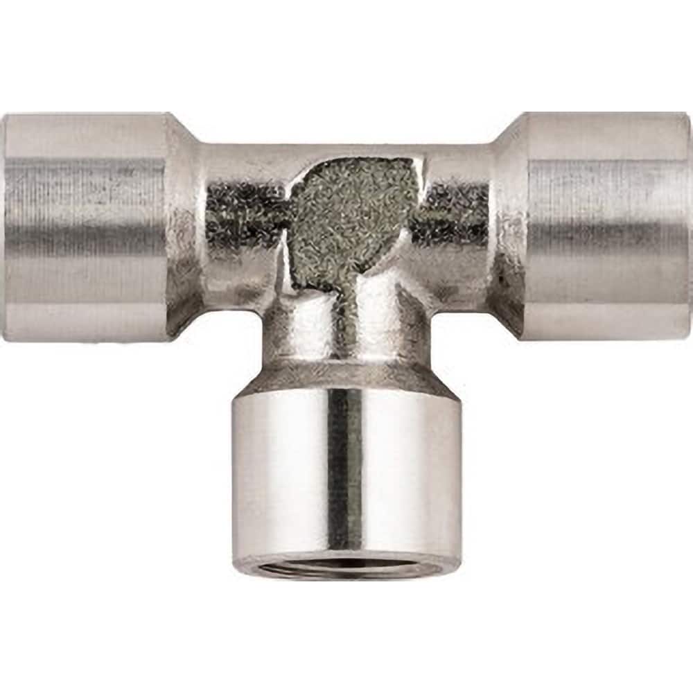 Aignep USA - Stainless Steel Pipe Fittings; Type: Female Tee ; Fitting Size: 1/8 ; End Connections: BSPP ; Material Grade: 316L Stainless Steel ; Pressure Rating (psi): 290 - Exact Tooling