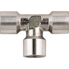 Aignep USA - Stainless Steel Pipe Fittings; Type: Female Tee ; Fitting Size: 1/2 ; End Connections: BSPP ; Material Grade: 316L Stainless Steel ; Pressure Rating (psi): 290 - Exact Tooling