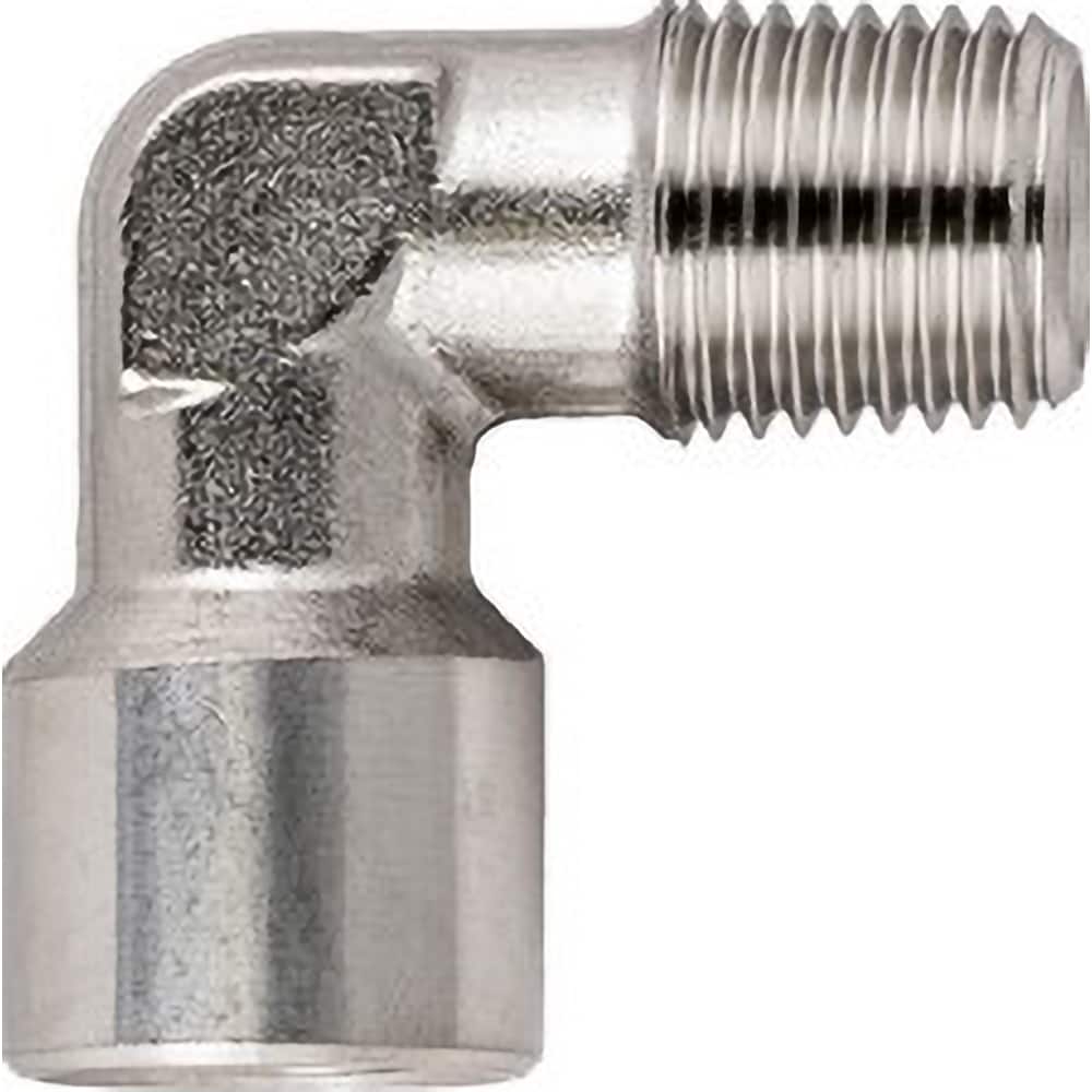 Aignep USA - Stainless Steel Pipe Fittings; Type: Male x Female Elbow ; Fitting Size: 1/8 ; End Connections: BSPT ; Material Grade: 316L Stainless Steel ; Pressure Rating (psi): 290 - Exact Tooling
