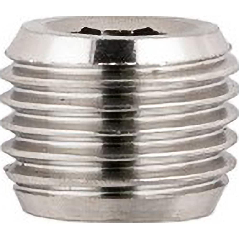 Aignep USA - Stainless Steel Pipe Fittings; Type: Male Plug ; Fitting Size: 3/8 ; End Connections: BSPT ; Material Grade: 316L Stainless Steel ; Pressure Rating (psi): 290 - Exact Tooling