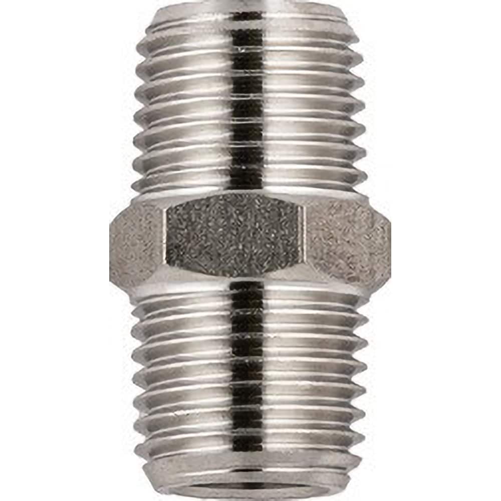 Aignep USA - Stainless Steel Pipe Nipples & Pipe; Style: Nipple ; Pipe Size: 1/8 (Inch); Length (Inch): 1 ; Material Grade: 316L Stainless Steel - Exact Tooling