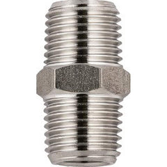 Aignep USA - Stainless Steel Pipe Nipples & Pipe; Style: Nipple ; Pipe Size: 1/8 (Inch); Length (Inch): 1 ; Material Grade: 316L Stainless Steel - Exact Tooling