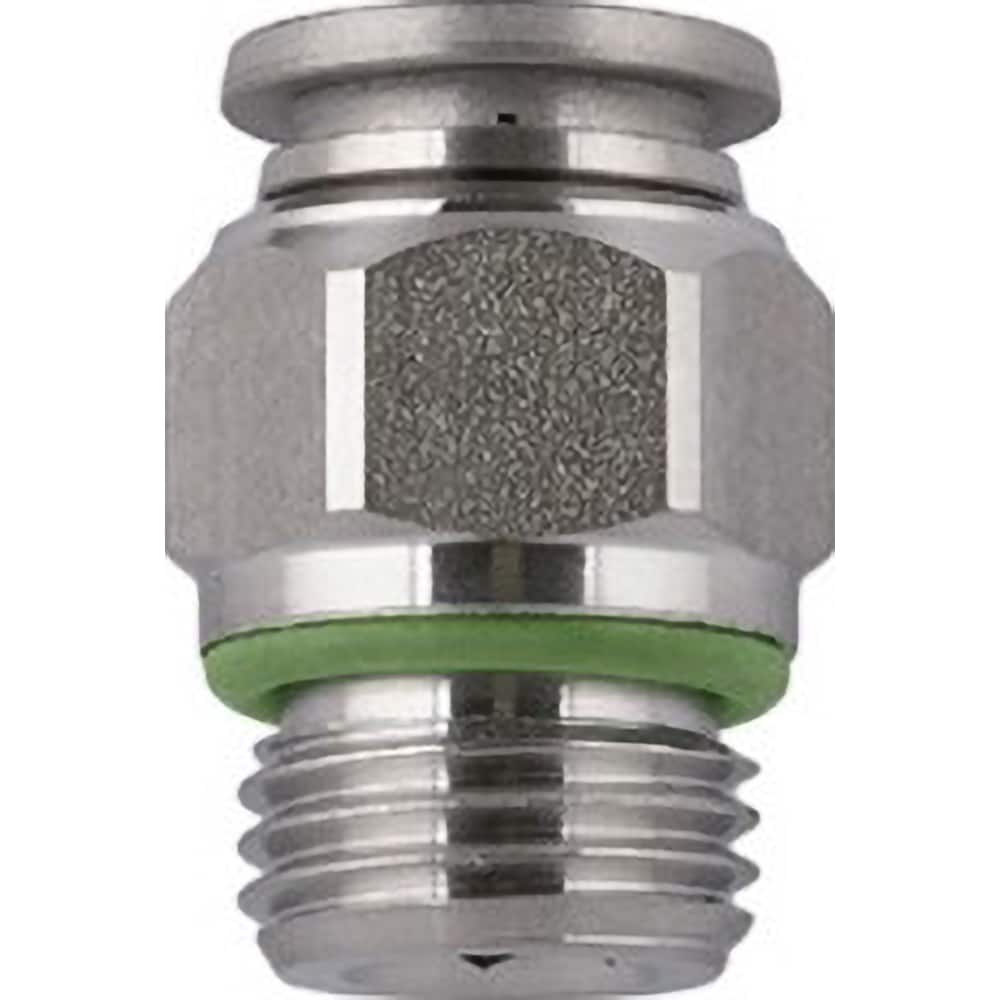 Aignep USA - Metal Push-To-Connect Tube Fittings; Type: Male Connector ; Tube Outside Diameter (mm): 8 ; Maximum Working Pressure: 290.000 ; Connection Style: Push to Connect ; Connection Type: Push to Connect ; Material: 316L Stainless Steel - Exact Tooling