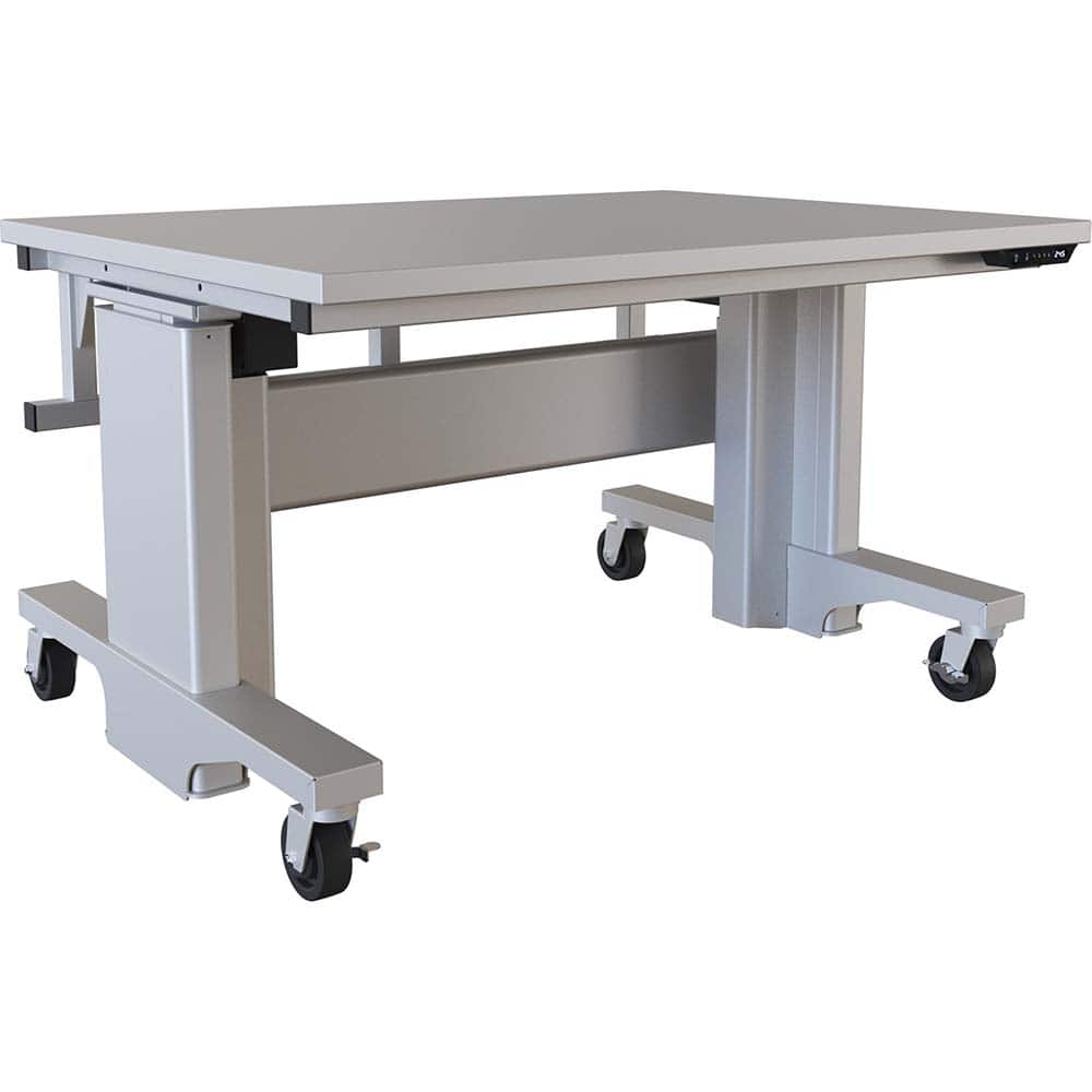 BOSTONtec - Mobile Work Benches; Type: Mobile Work Bench ; Length: 48 (Inch); Depth (Inch): 36 ; Height (Inch): 28 ; Maximum Height (Inch): 44 ; Top Material: Laminate - Exact Tooling