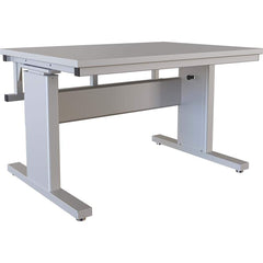 BOSTONtec - Stationary Work Benches, Tables; Type: Manual Height Adjustable Workstation ; Top Material: Laminate ; Width (Inch): 48 ; Depth (Inch): 36 ; Maximum Height (Inch): 44 ; Leg Style: Adjustable Height; C-Leg (Cantilever); Manual Height Adjustment - Exact Tooling