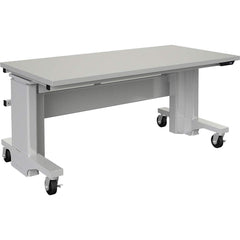 BOSTONtec - Mobile Work Benches; Type: Mobile Work Bench ; Length: 60 (Inch); Depth (Inch): 30 ; Height (Inch): 28 ; Maximum Height (Inch): 44 ; Top Material: Laminate - Exact Tooling