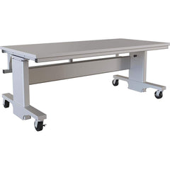 BOSTONtec - Mobile Work Benches; Type: Mobile Work Bench ; Length: 72 (Inch); Depth (Inch): 36 ; Height (Inch): 28 ; Maximum Height (Inch): 44 ; Top Material: Laminate - Exact Tooling