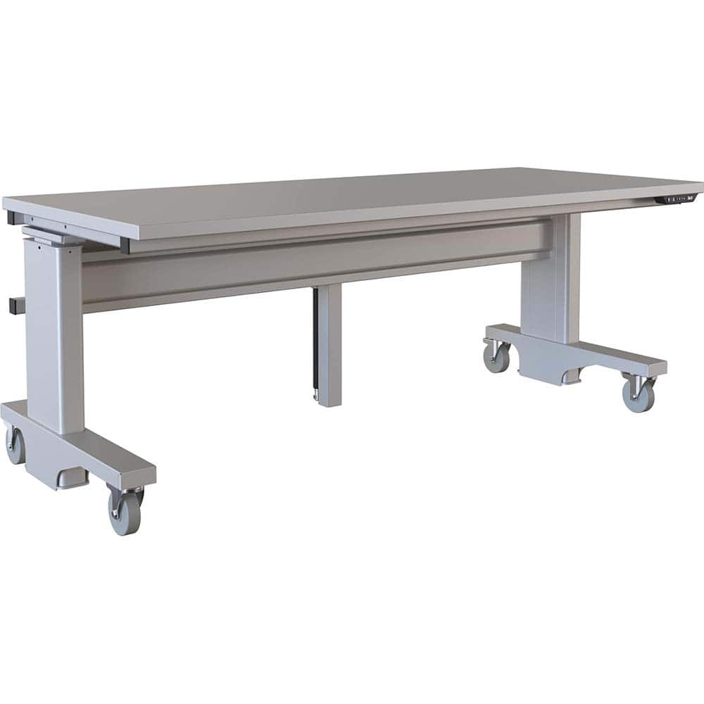 BOSTONtec - Mobile Work Benches; Type: Mobile Work Bench ; Length: 72 (Inch); Depth (Inch): 30 ; Height (Inch): 28 ; Maximum Height (Inch): 44 ; Top Material: Laminate - Exact Tooling