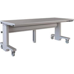 BOSTONtec - Mobile Work Benches; Type: Mobile Work Bench ; Length: 72 (Inch); Depth (Inch): 30 ; Height (Inch): 28 ; Maximum Height (Inch): 44 ; Top Material: Laminate - Exact Tooling