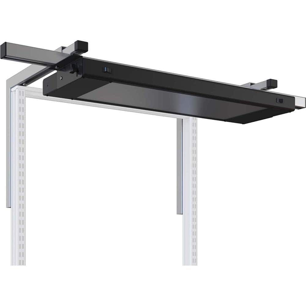 BOSTONtec - Workbench & Workstation Accessories; Type: Overhead Light Frame/Fixture ; For Use With: 48" BOSTONtec ; Depth (Inch): 11 ; Width (Inch): 32 ; Color: Black - Exact Tooling