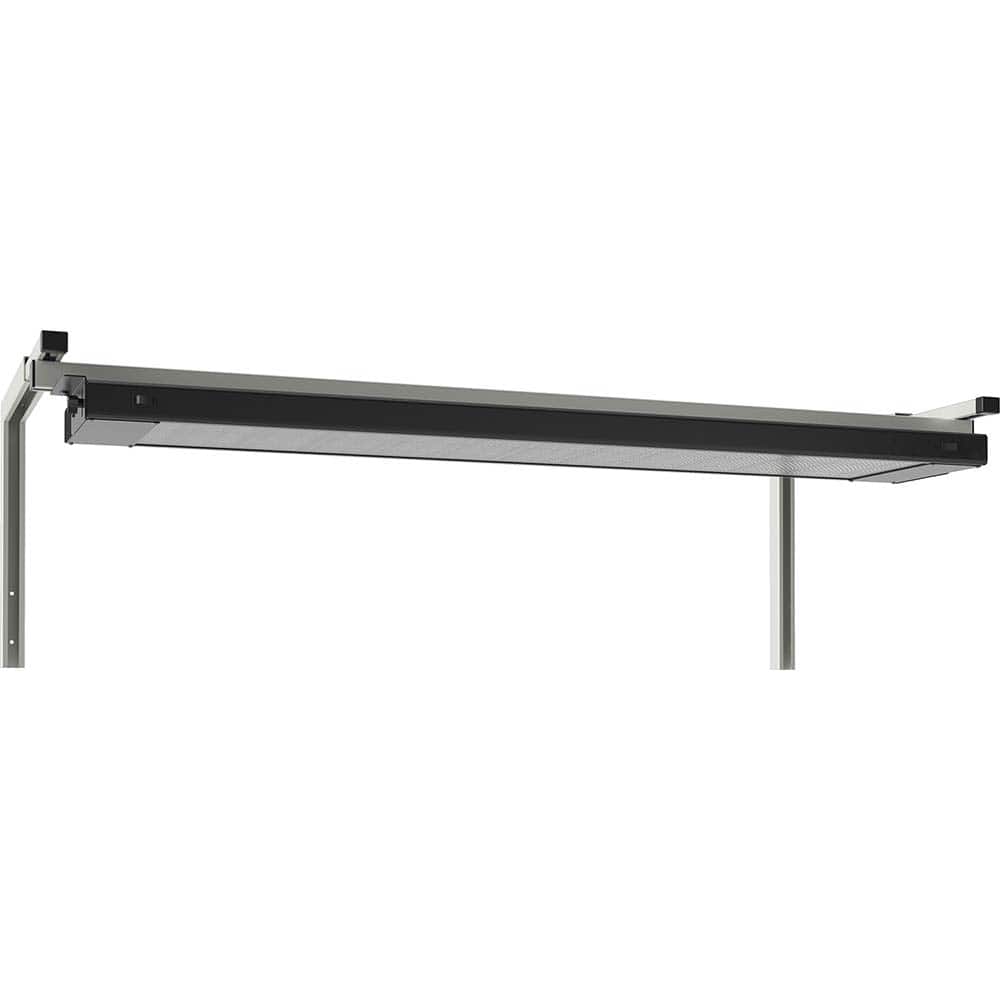 BOSTONtec - Workbench & Workstation Accessories; Type: Overhead Light Frame/Fixture ; For Use With: 60" BOSTONtec; 72" BOSTONtec ; Depth (Inch): 11 ; Width (Inch): 56 ; Color: Black - Exact Tooling