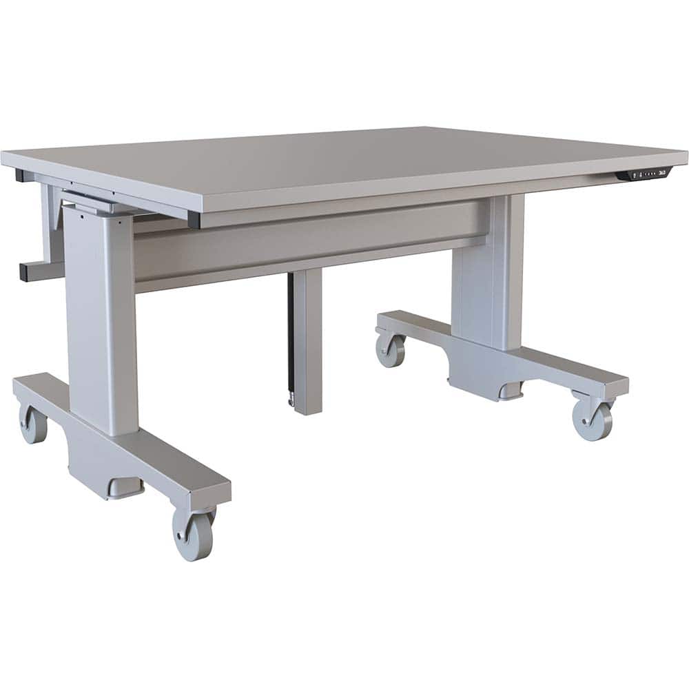 BOSTONtec - Mobile Work Benches; Type: Mobile Work Bench ; Length: 48 (Inch); Depth (Inch): 36 ; Height (Inch): 28 ; Maximum Height (Inch): 44 ; Top Material: Laminate - Exact Tooling