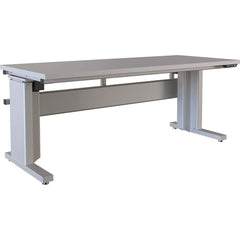 BOSTONtec - Stationary Work Benches, Tables; Type: Electric Height Adjustable Workstation ; Top Material: Laminate ; Width (Inch): 72 ; Depth (Inch): 30 ; Maximum Height (Inch): 44 ; Leg Style: Adjustable Height; C-Leg (Cantilever); Motor Height Adjustme - Exact Tooling