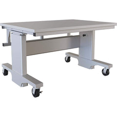 BOSTONtec - Mobile Work Benches; Type: Mobile Work Bench ; Length: 48 (Inch); Depth (Inch): 36 ; Height (Inch): 28 ; Maximum Height (Inch): 44 ; Top Material: Laminate - Exact Tooling