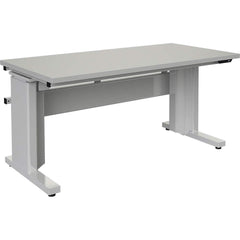 BOSTONtec - Stationary Work Benches, Tables; Type: Electric Height Adjustable Workstation ; Top Material: Laminate ; Width (Inch): 60 ; Depth (Inch): 30 ; Maximum Height (Inch): 44 ; Leg Style: Adjustable Height; C-Leg (Cantilever); Motor Height Adjustme - Exact Tooling