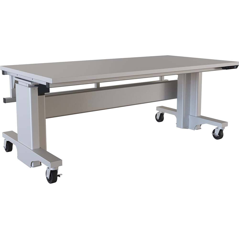 BOSTONtec - Mobile Work Benches; Type: Mobile Work Bench ; Length: 72 (Inch); Depth (Inch): 36 ; Height (Inch): 28 ; Maximum Height (Inch): 44 ; Top Material: Laminate - Exact Tooling