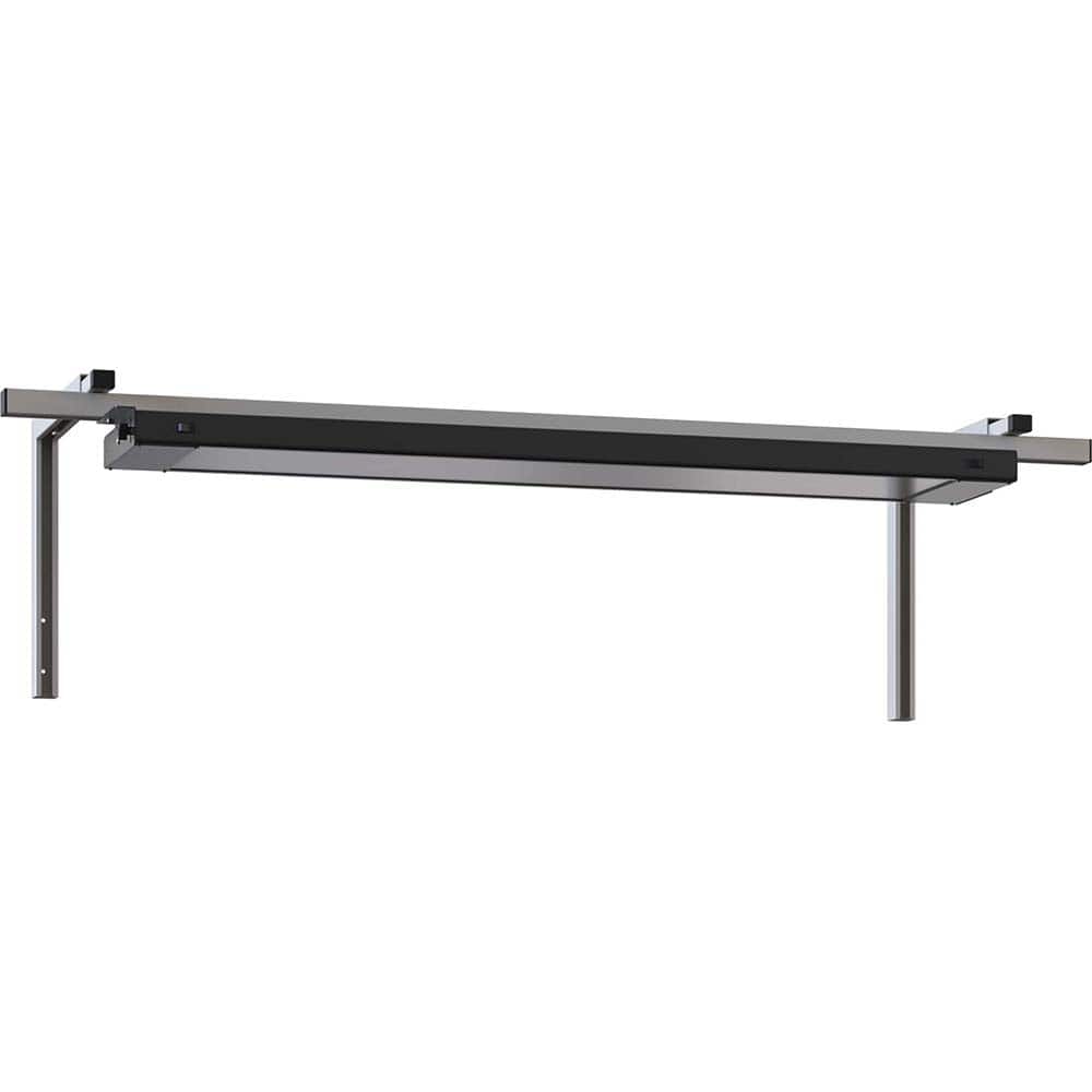 BOSTONtec - Workbench & Workstation Accessories; Type: Overhead Light Frame/Fixture ; For Use With: 72" BOSTONtec ; Depth (Inch): 11 ; Width (Inch): 56 ; Color: Black - Exact Tooling