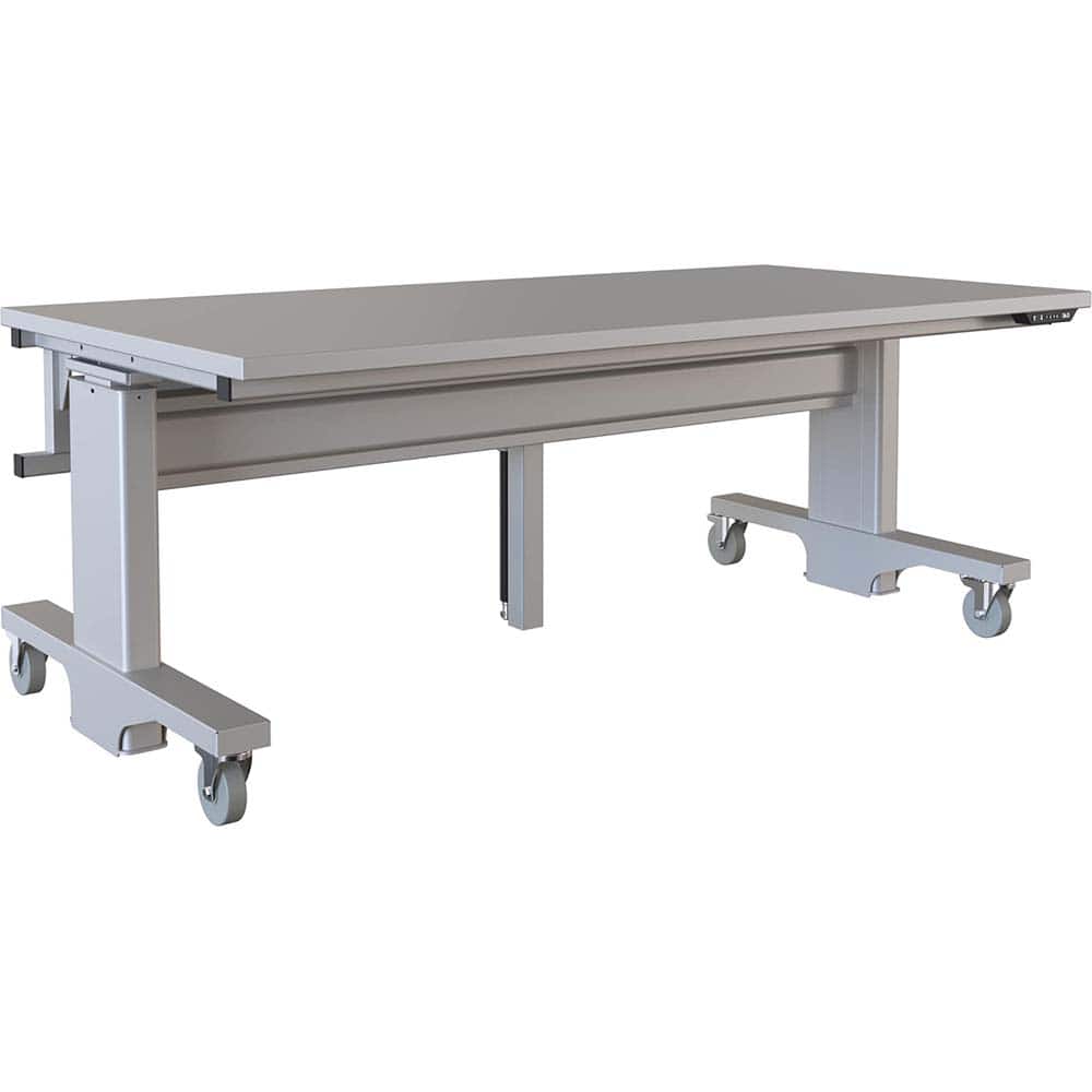 BOSTONtec - Mobile Work Benches; Type: Mobile Work Bench ; Length: 72 (Inch); Depth (Inch): 36 ; Height (Inch): 28 ; Maximum Height (Inch): 44 ; Top Material: Laminate - Exact Tooling