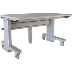 BOSTONtec - Mobile Work Benches; Type: Mobile Work Bench ; Length: 48 (Inch); Depth (Inch): 30 ; Height (Inch): 28 ; Maximum Height (Inch): 44 ; Top Material: Laminate - Exact Tooling