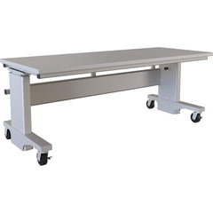 BOSTONtec - Mobile Work Benches; Type: Mobile Work Bench ; Length: 72 (Inch); Depth (Inch): 30 ; Height (Inch): 28 ; Maximum Height (Inch): 44 ; Top Material: Laminate - Exact Tooling