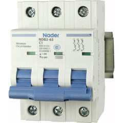 Automation Systems Interconnect - Circuit Breakers; Circuit Breaker Type: Miniature Circuit Breaker ; Amperage: 2 ; Number of Poles: 3 ; Breaking Capacity: 10 kA @ 400/415 VAC; 7.5kA @ 480VAC ; Tripping Mechanism: Thermal-Magnetic ; Terminal Connection T - Exact Tooling