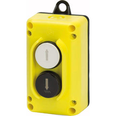 Automation Systems Interconnect - Pushbutton Switch Accessories; Switch Accessory Type: Pushbutton Operator ; For Use With: Hoists; Cranes ; Pushbutton Type: Flush ; Pushbutton Shape: Round ; Color: Yellow ; Operator Illumination: NonIlluminated - Exact Tooling