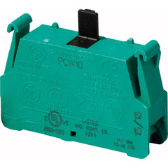 Automation Systems Interconnect - Pushbutton Switch Accessories; Switch Accessory Type: Contact Block ; For Use With: Pendtant Stations ; Color: Green ; Operator Illumination: NonIlluminated ; Material: Plastic - Exact Tooling