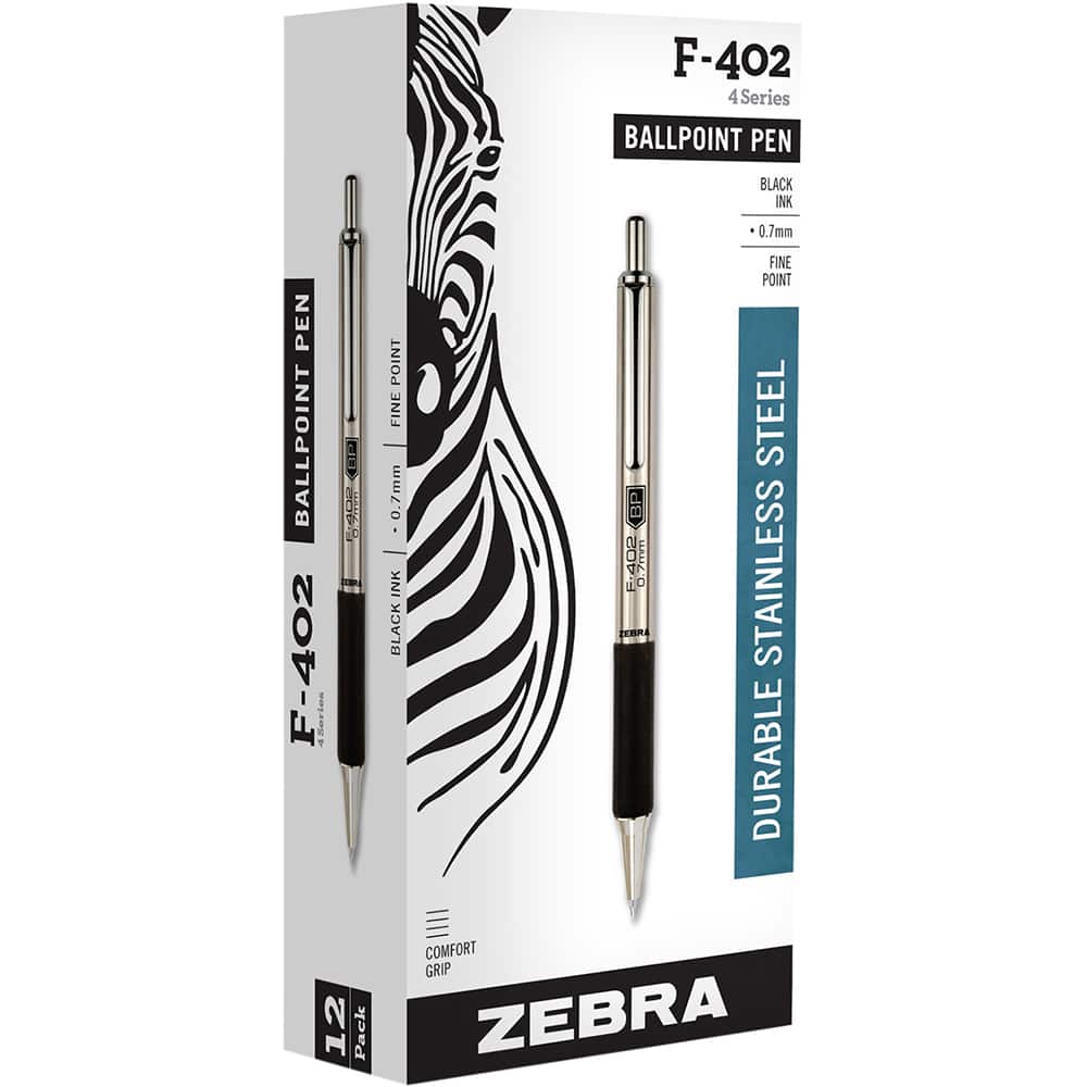 Zebra Pen - Pens & Pencils; Type: Ball Point Pen ; Color: Black ; Tip Type: 0.7MM - Exact Tooling