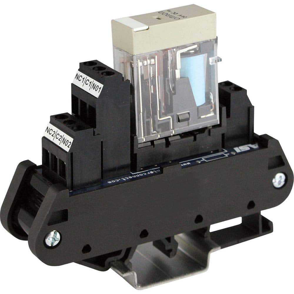 Automation Systems Interconnect - Interface Relay Modules; Input Amperage: 0.01 ; Contact Configuration: DPDT ; Coil Voltage: 24 VDC ; Mounting Type: DIN Rail - Exact Tooling
