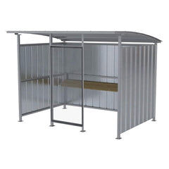 Vestil - Shelters; Type: Smoking Shelter ; Width (Feet): 10.00 ; Depth: 95.50 ; Height (Feet): 7'5" ; Color: Silver ; Style: Multi-Duty - Exact Tooling