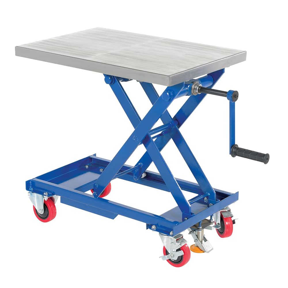 Vestil - Lifting Tables; Type: Scissor Cart ; Lift Style: Scissor ; Style: Manual ; Load Capacity (Lb.): 330.000 ; Minimum Height (Inch): 13-1/2 ; Lift Height (Inch): 28-1/2 - Exact Tooling