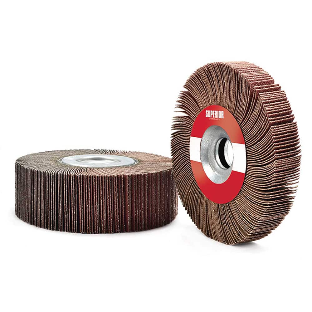 Superior Abrasives - Unmounted Flap Wheels; Abrasive Type: Coated ; Outside Diameter (Inch): 6 ; Face Width (Inch): 2 ; Center Hole Size (Inch): 1 ; Abrasive Material: Aluminum Oxide ; Grit: 60 - Exact Tooling