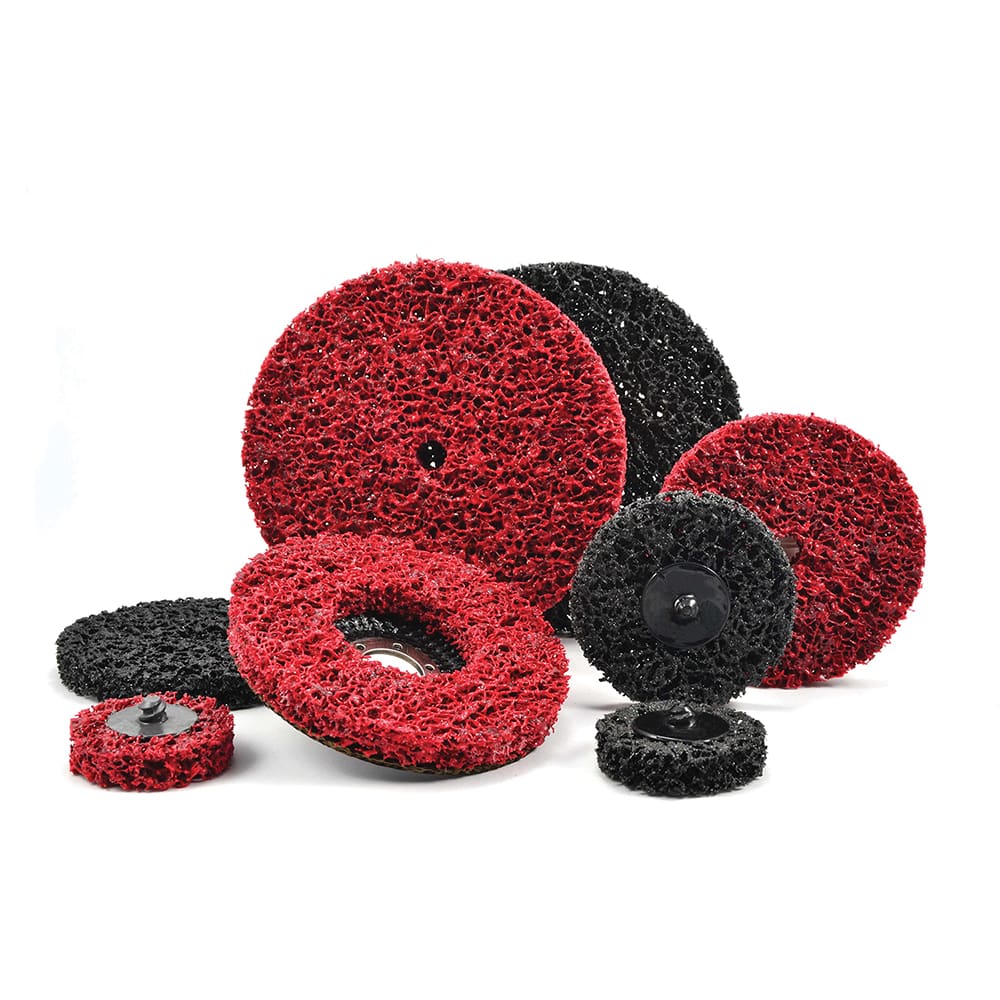 Superior Abrasives - 4 x 1/2" Extra Coarse Silicon Carbide Deburring Disc - Exact Tooling