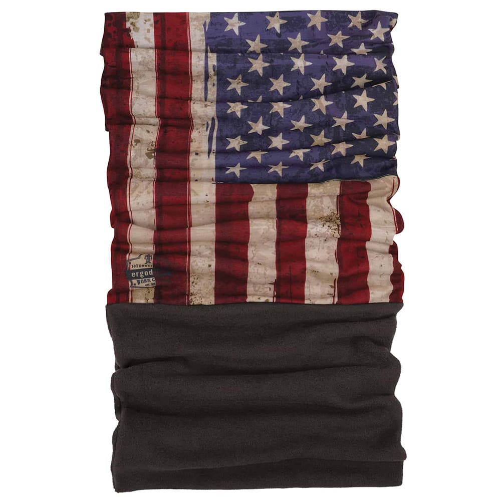 Ergodyne - Hats, Headbands & Bandanas; Garment Style: Gaiter ; Garment Type: Washable ; Garment Color: Red; White; Blue ; Garment Size: Universal ; Garment Material: Polyester; Fleece ; Color Pattern: Flag - Exact Tooling