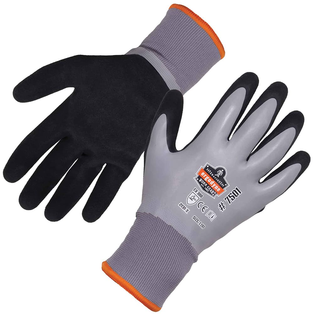 Ergodyne - Work & General Purpose Gloves; Material Type: Polyester ; Application: Material Handling; Construction ; Coated Area: Fully Coated ; Women's Size: Small ; Men's Size: Small ; Hand: Pair - Exact Tooling