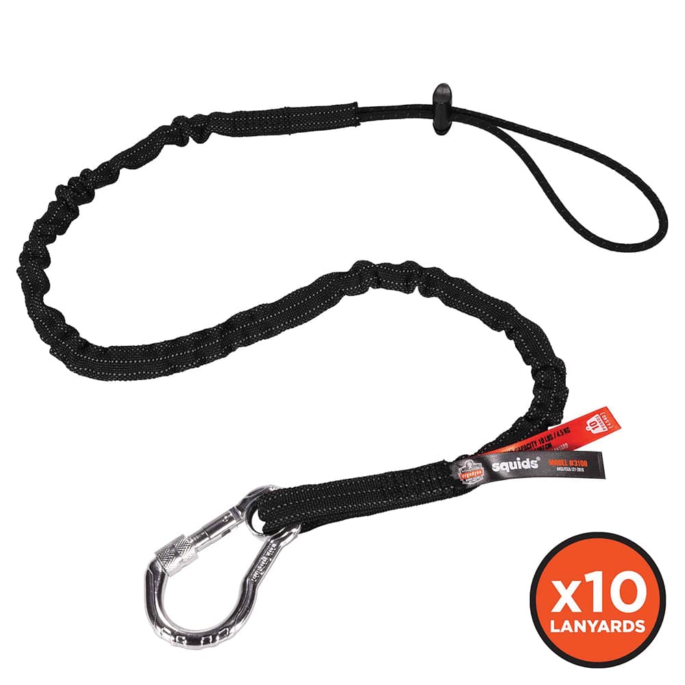 Ergodyne - Carabiners; Caribiner Type: Locking ; Gate Type: Screw Lock ; Gate Opening (Inch): 5/32 ; Material: Nylon; Aluminium Carabiner ; Capacity (Lb.): 10 - Exact Tooling