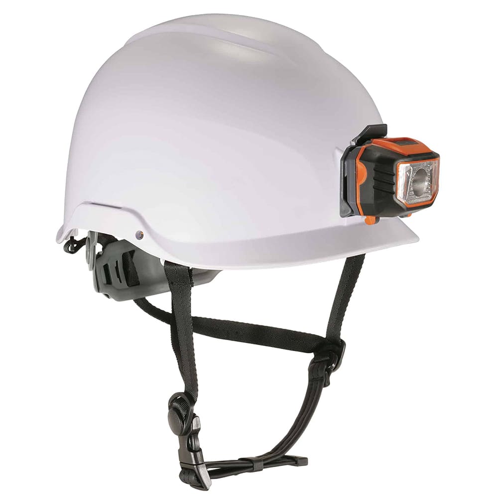 Ergodyne - Hard Hats; Type: Short Brim ; Adjustment: Adjustable ; Suspension Type: 6-Point ; ANSI Type: I ; Class Rating: E ; Material: Plastic - Exact Tooling