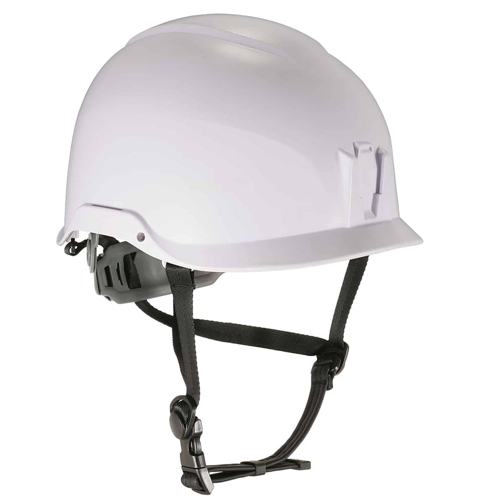 Ergodyne - Hard Hats; Type: Short Brim ; Adjustment: Adjustable ; Suspension Type: 6-Point ; ANSI Type: I ; Class Rating: E ; Material: Plastic - Exact Tooling