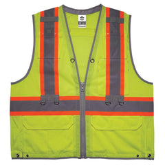 Ergodyne - High Visibility Vests; Vest Style: General Purpose ; Vest Type: Hi Visibility ; Front Closure: Zipper ; Material: Polyester ; Material Composition: Mesh ; Color: Lime - Exact Tooling